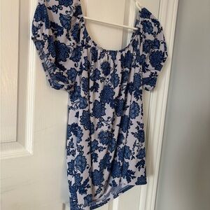 Floral Blue Women's Top
